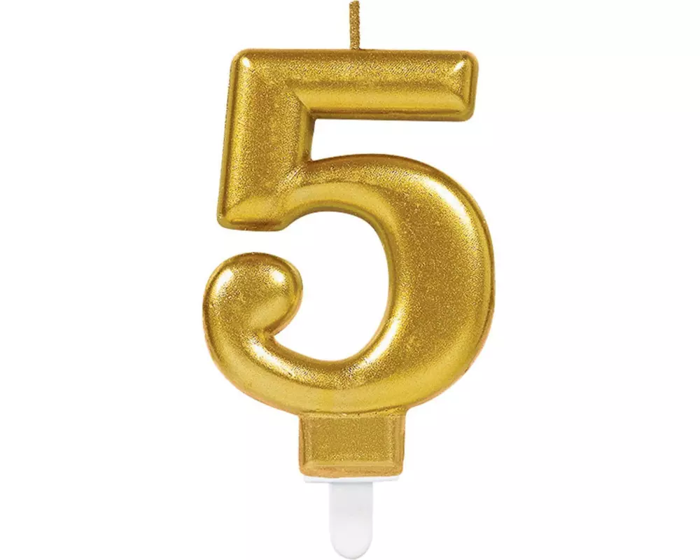 Amscan Zahlenkerze Nummer 5, 1 Stück