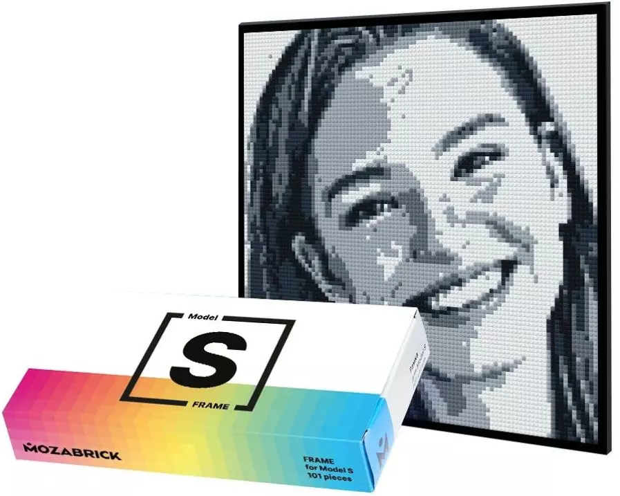 Mozabrick Rahmen für Klemmbausteine Mosaik, S Schwarz