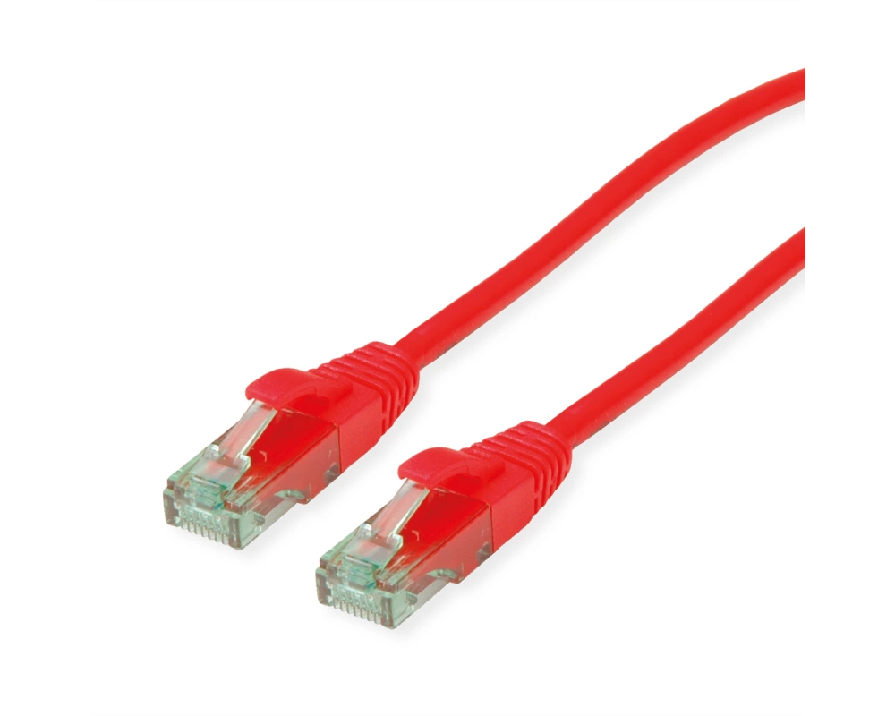 ROLINE RM Patchkabel Cat.6A UTP, rot, 1 m