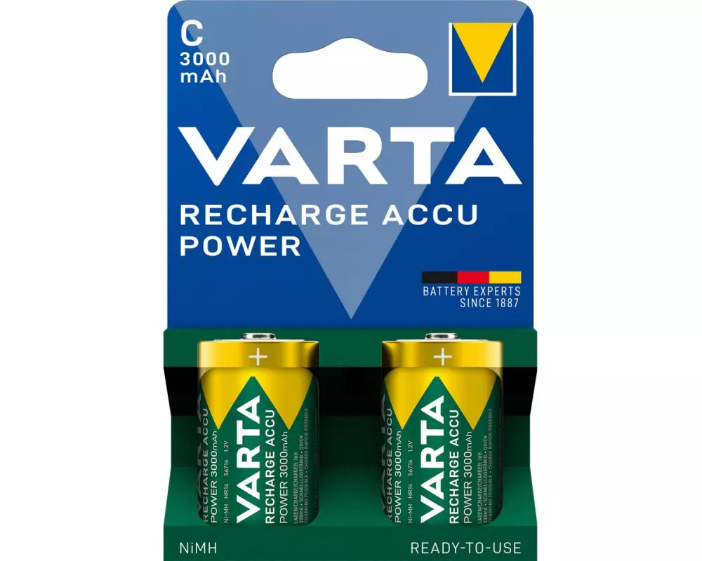 Varta Akku Power NiMH C 3000 mAh, 2 Stück