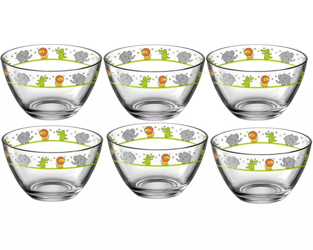 Leonardo Kinderschale Bambini Löwe/Kroko/Elefan, 6-teilig
