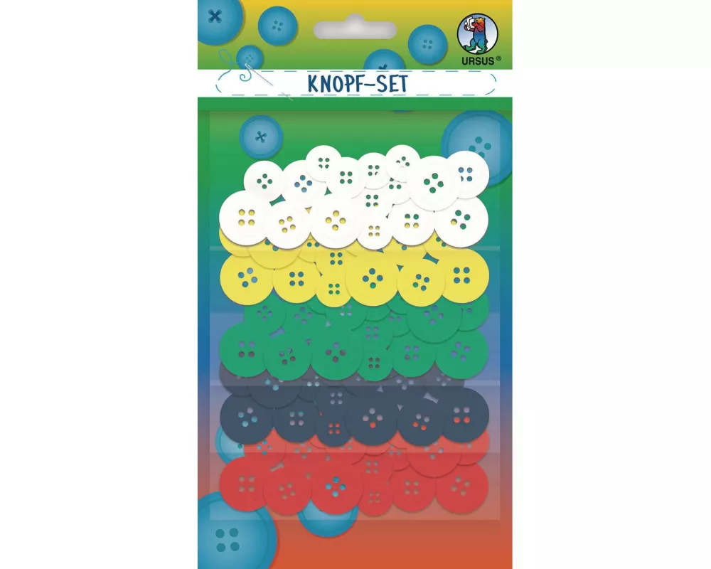 URSUS Knöpfe-Mix 1 Stück, Bunt