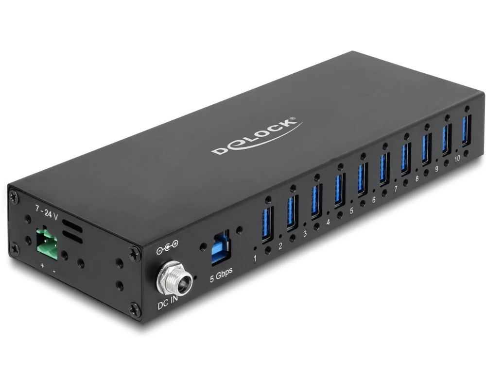 Delock Industrie Hub (10 x USB 5 Gbps Typ-A)