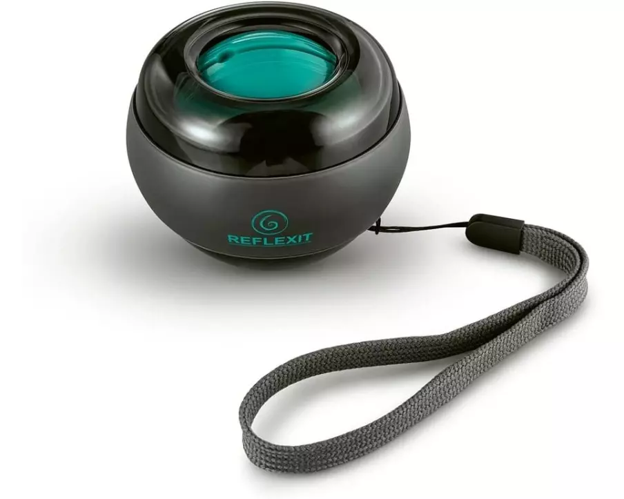 Reflexit Fitness Spinball Hand und Armtrainer, 7 cm, Grau / Türkis