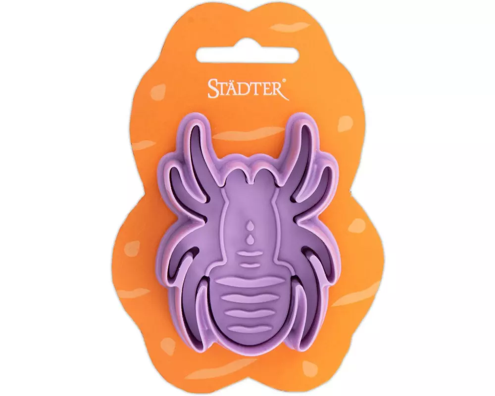 Städter Präge-Ausstecher Spinne 4.3 x 7 cm, Lila