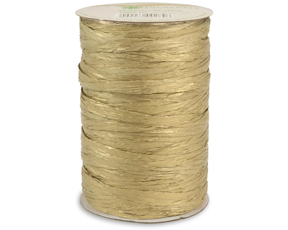 Pattberg Pattberg Geschenkband Raffia 5 mm x 100 m, Gold
