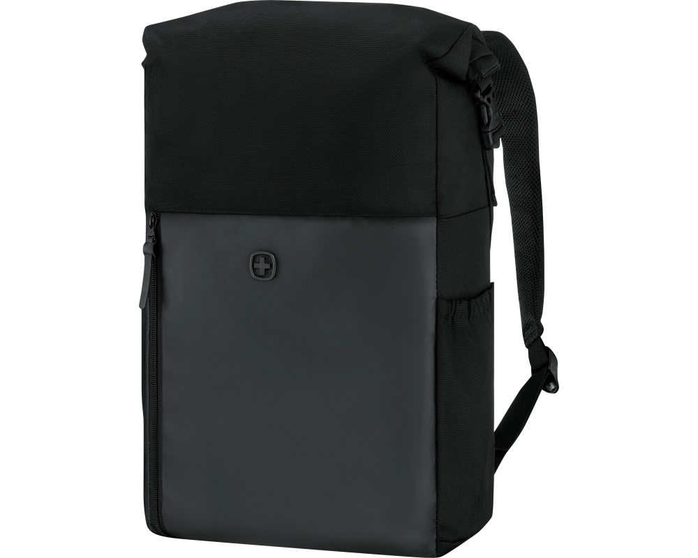 WENGER UrbanOne Roll-Top Backpack 653890 15.6 inch Black