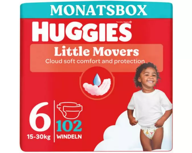Huggies Windeln Little Movers Grösse 6 / 102 Stück