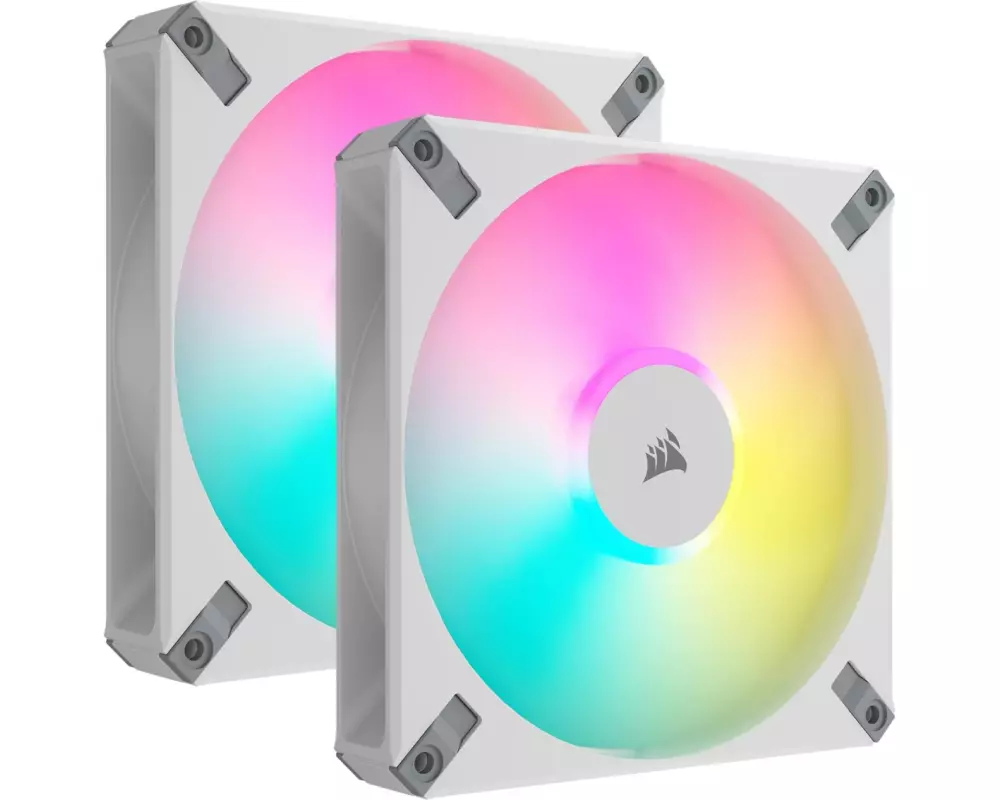 Corsair PC-Lüfter iCUE AF140 RGB Elite Weiss, 2er Pack