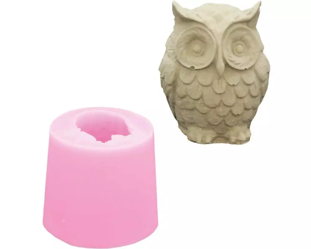 Jesmonite Giessform Eule 5.5 cm x 6.5 cm x 6.5 cm