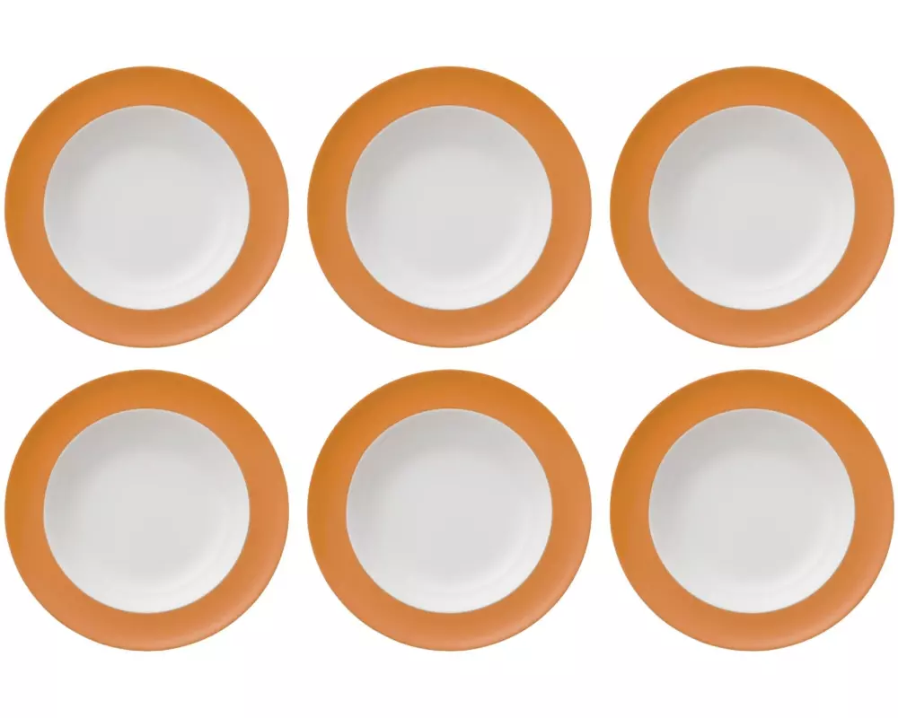 THOMAS Suppen- & Pastateller Sunny Day 6 Stück,Orange, 23 cm