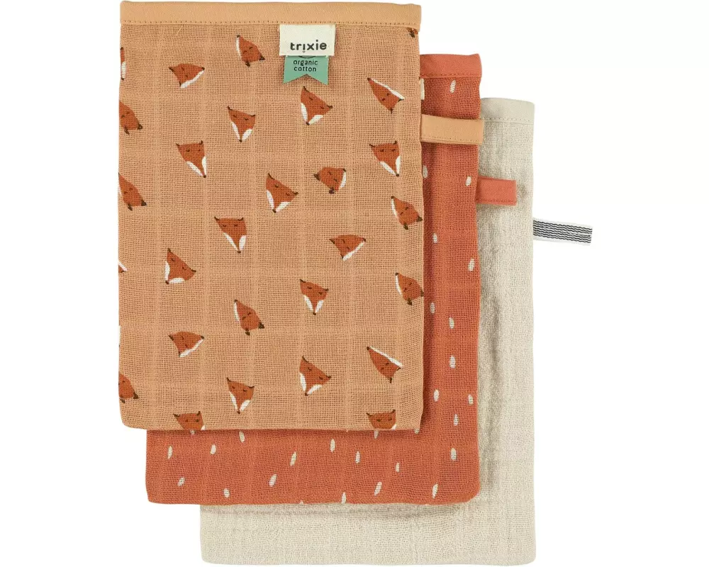 Trixie Mullwaschhandschuhe 3er Set Fuchs