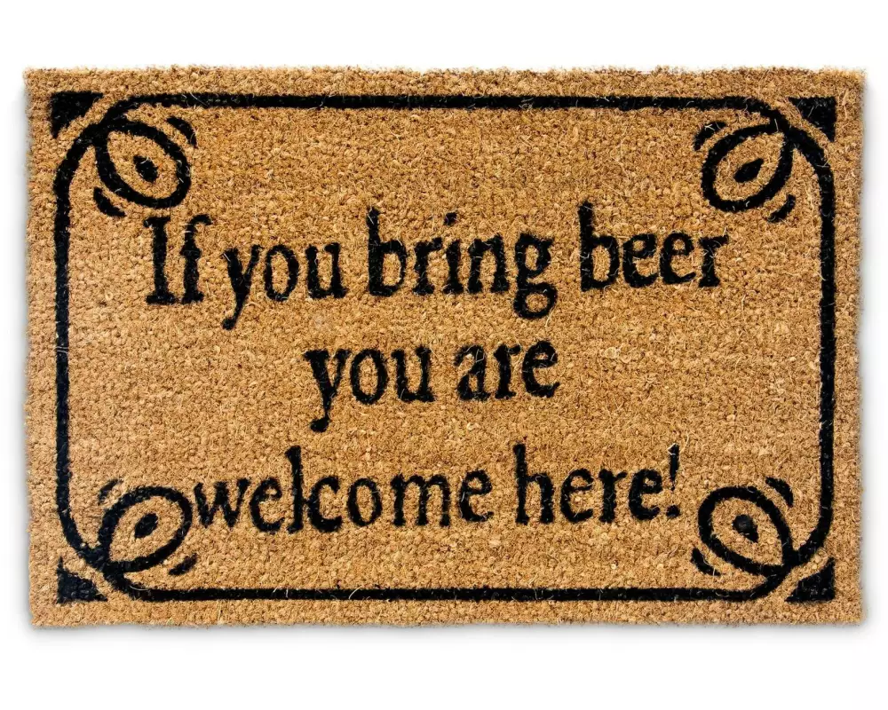 relaxdays Fussmatte Bring Beer 40 cm x 60 cm