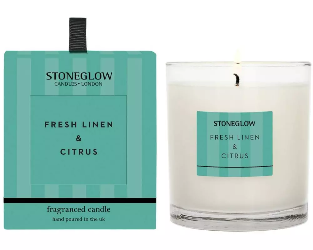 Stoneglow Duftkerze Fresh Linen & Citrus 220 g