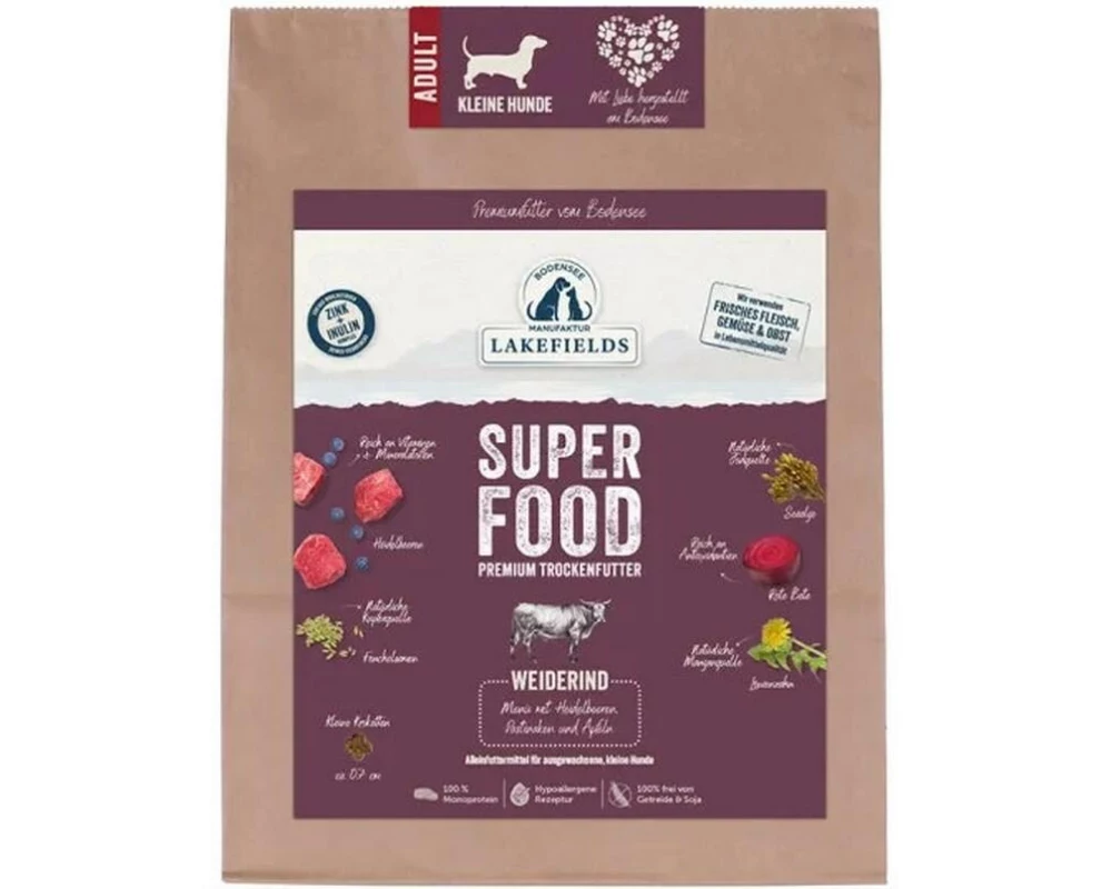 Lakefields SUPERFOOD Rind, für kleine Hunde, 1 kg