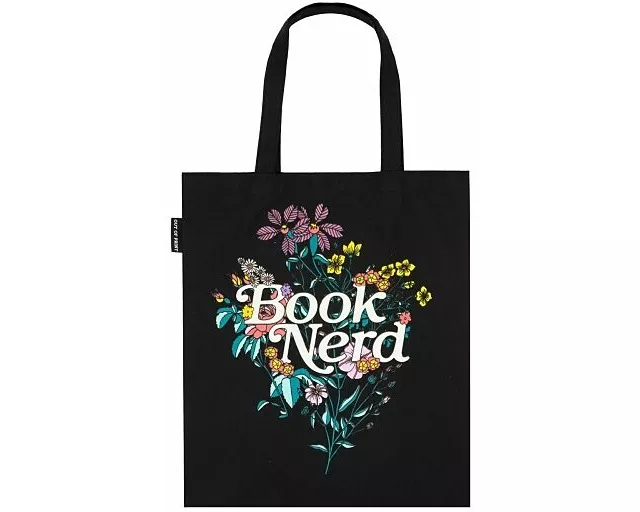Book Nerd Floral Tote Bag