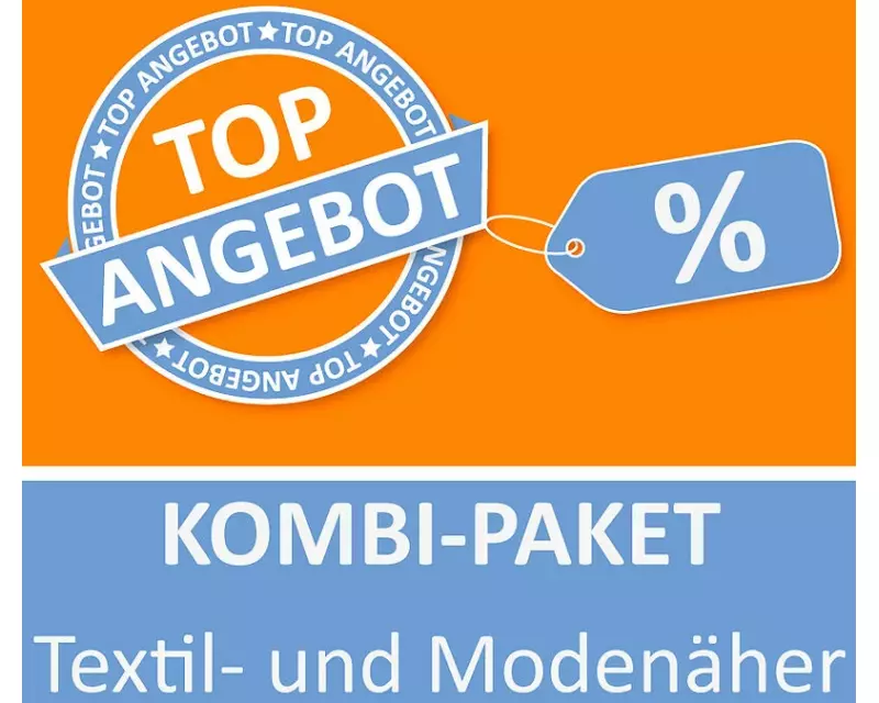AzubiShop24.de Kombi-Paket Textil- und Modenäher Lernkarten