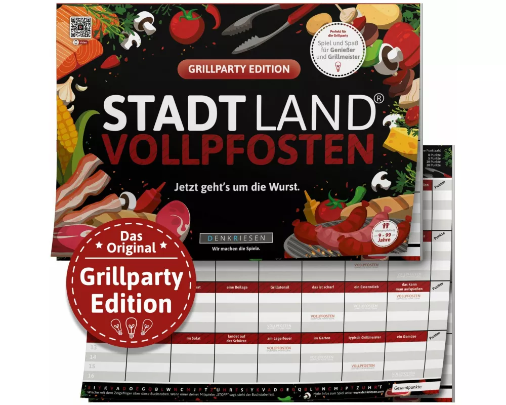 DENKRIESEN - STADT LAND VOLLPFOSTEN - GRILLPARTY EDITION - "Jetzt geht's um die Wurst." - A4