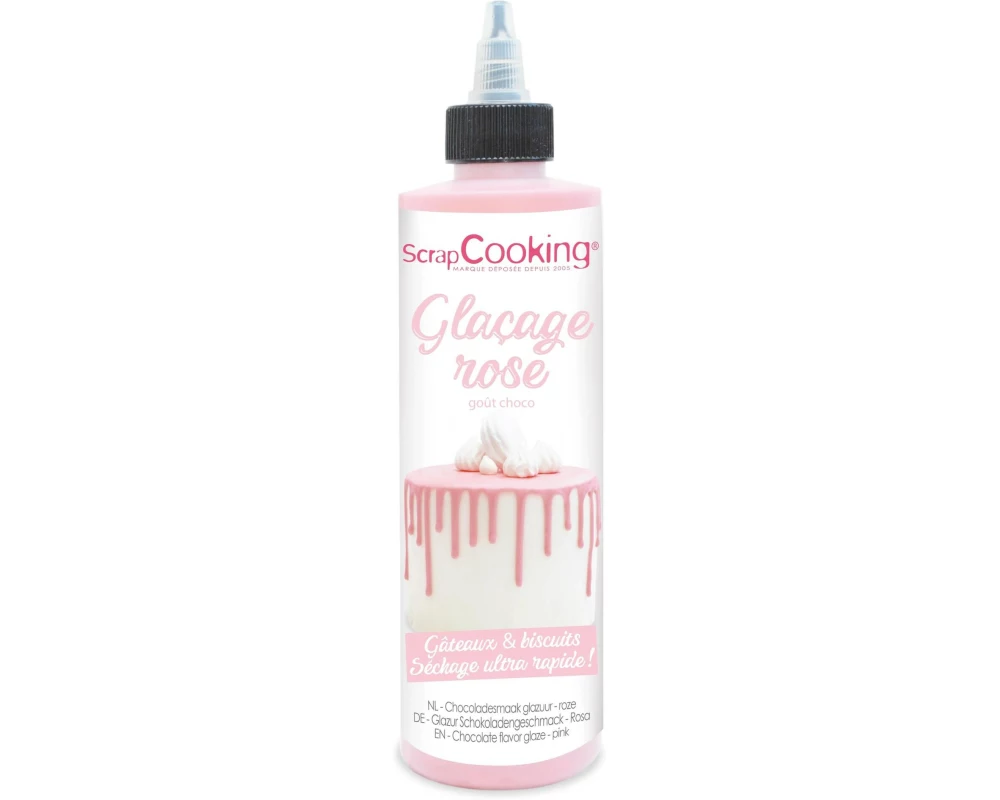 ScrapCooking Schokoladengeschmacksglasur Drip Cake Rosa 130 g Rosa