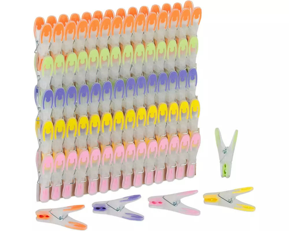 relaxdays Wäscheklammern Soft-Grip 75 Stück