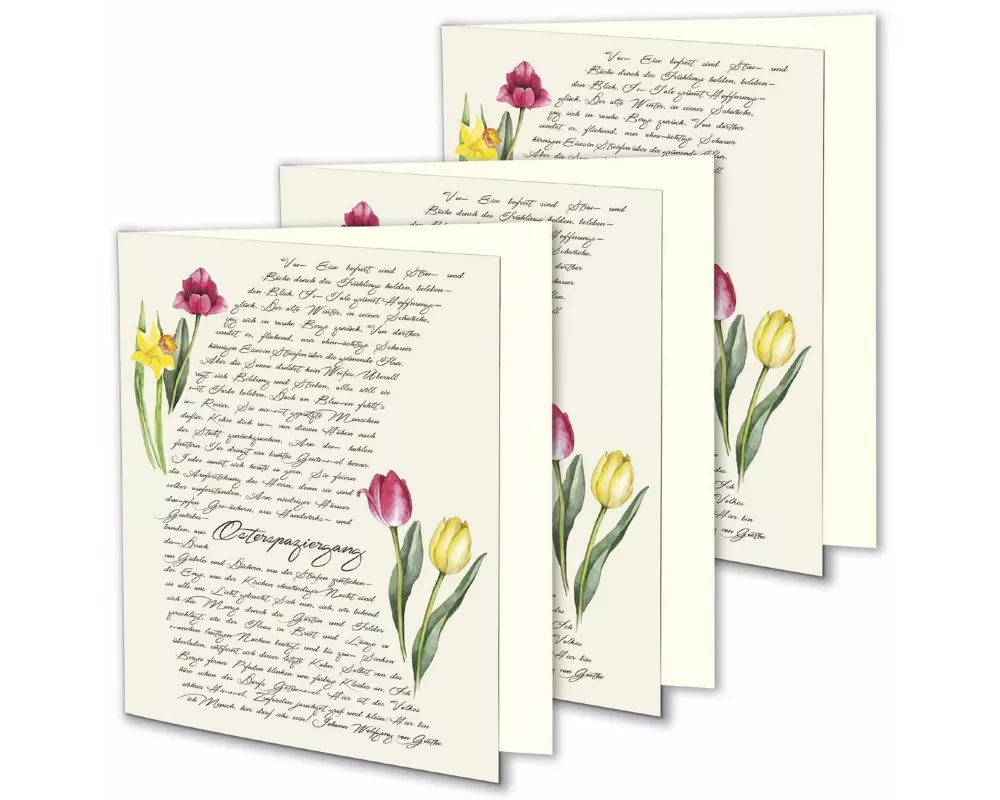 3er-Set Klappkarten »Osterspaziergang«