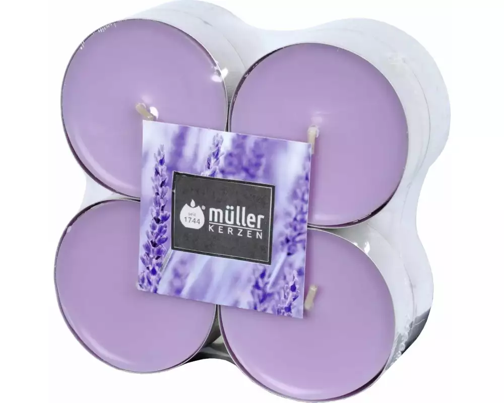 müller Kerzen Duftkerze Lavender Fields 8 Stück