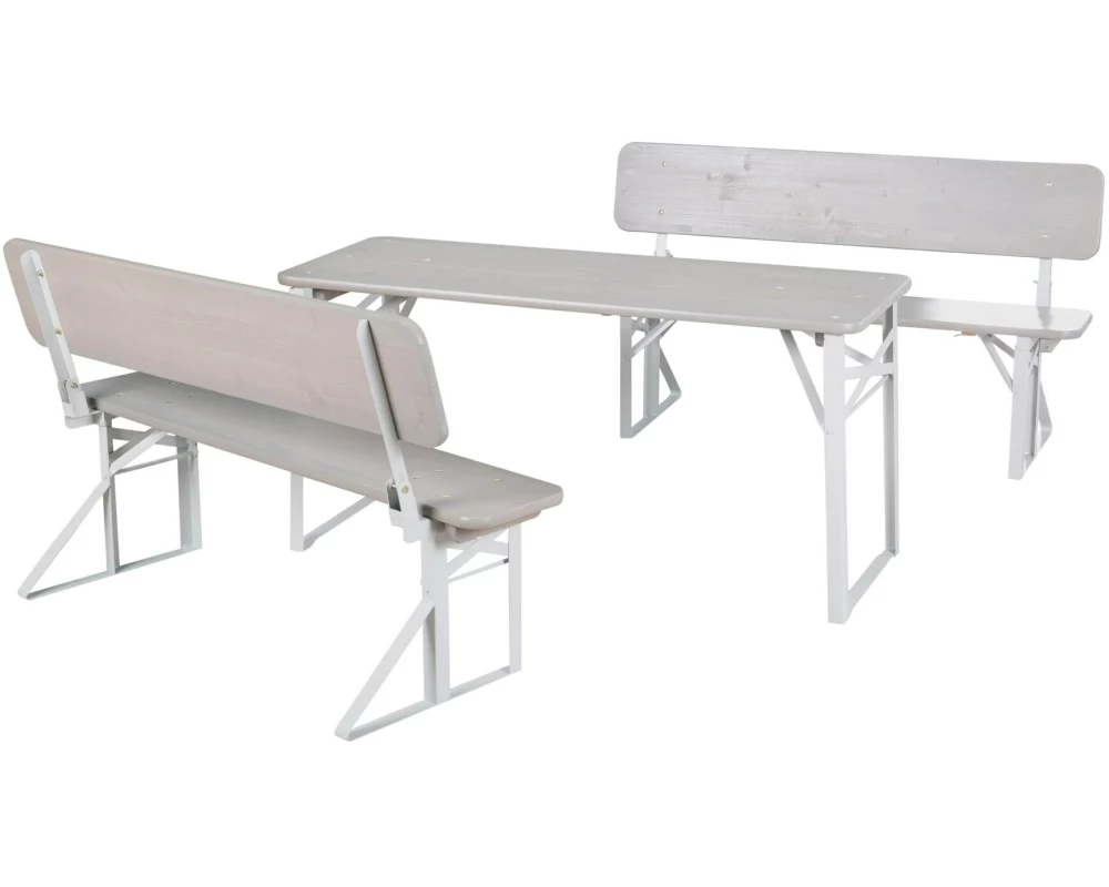 roba Kinderparty-Garnitur Grau/Weiss