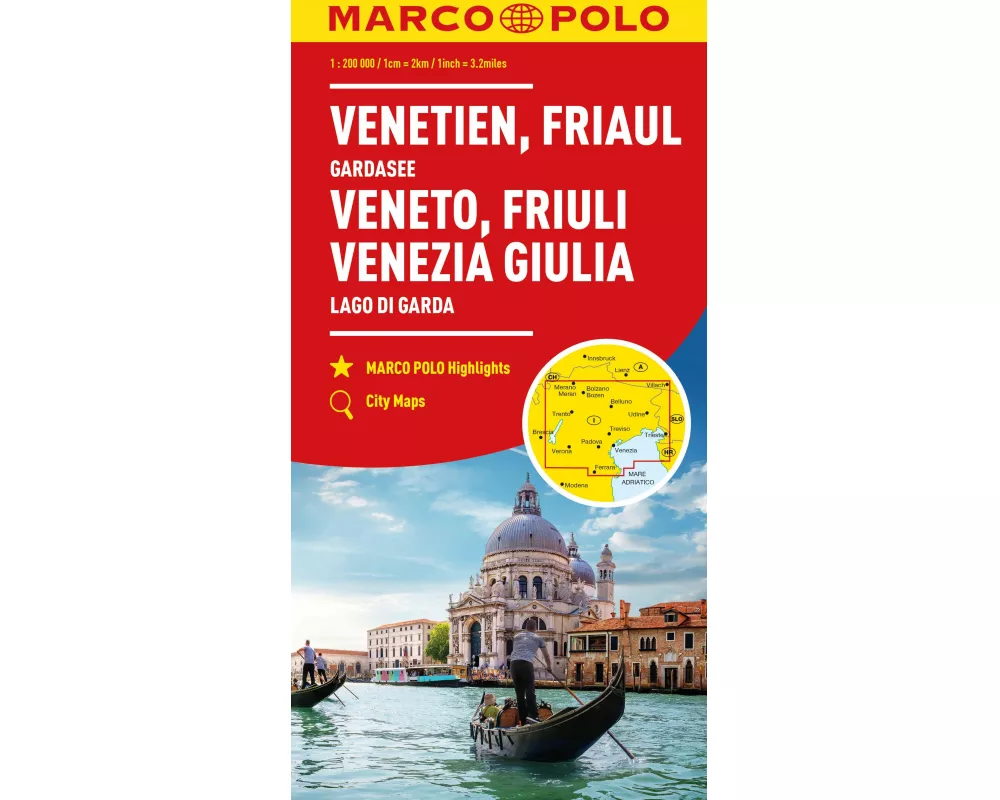 MARCO POLO Regionalkarte Italien 04 Venetien, Friaul, Gardasee 1:200.000