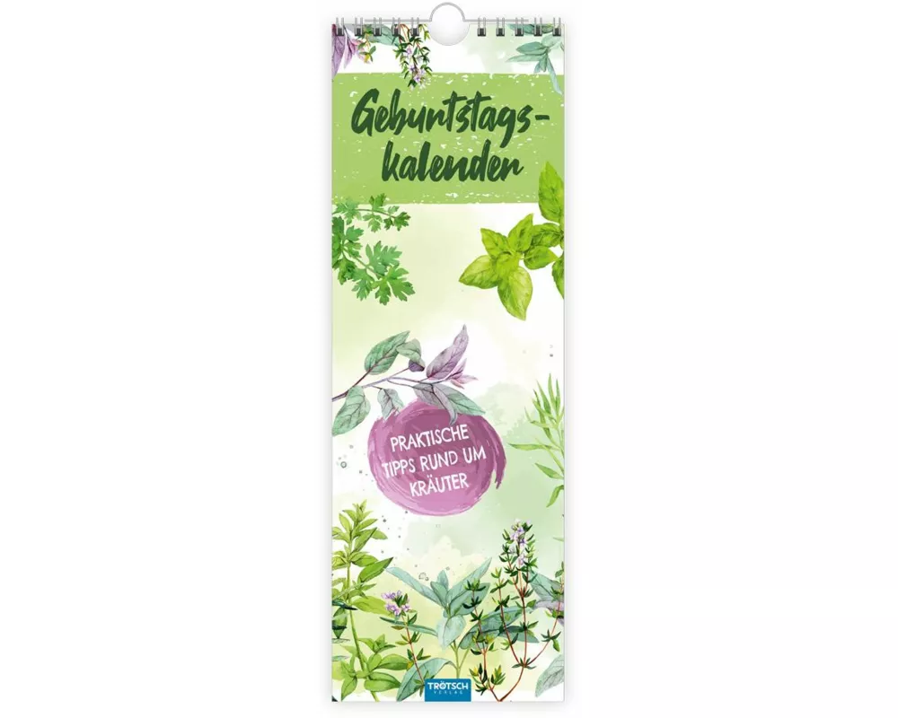 Trösch Wandkalender Geburtstagskalender Kräuterwelt