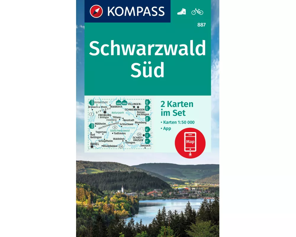 KOMPASS Wanderkarten-Set 887 Schwarzwald Süd (2 Karten) 1:50.000
