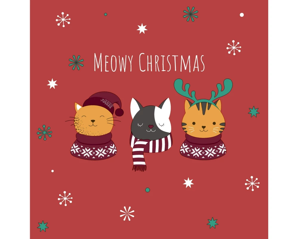 Paper + Design Weihnachtsservietten Meowy Xmas 33 cm x 33 cm, 20 Stück