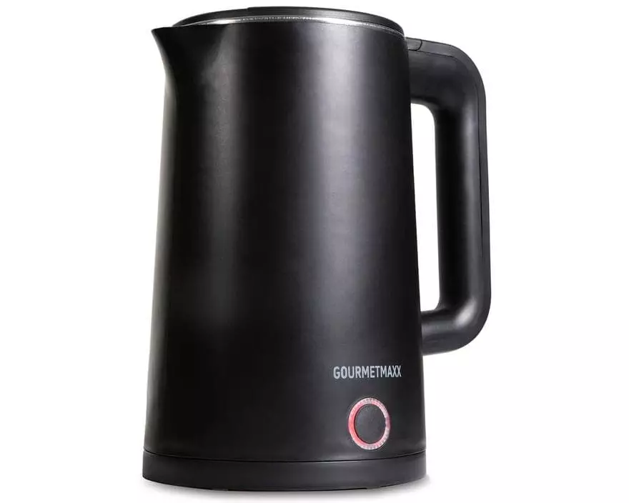 GOURMETmaxx Wasserkocher 30387 1.5 l, Schwarz/Schwarz matt