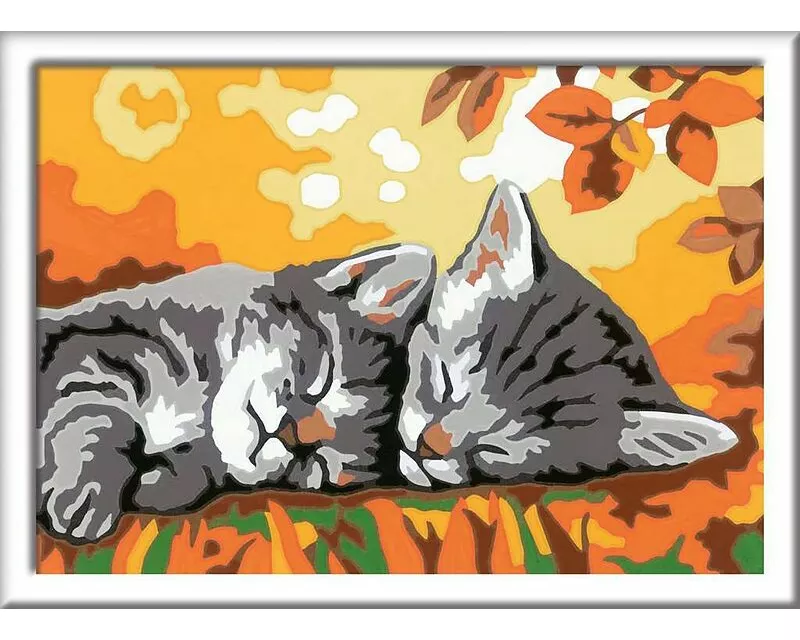 Malen nach Zahlen, CreArt. Autumn Kitties