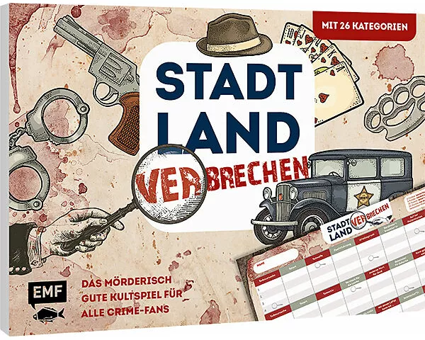 Stadt, Land, Verbrechen – Das mörderisch gute Kultspiel für alle Crime-Fans
