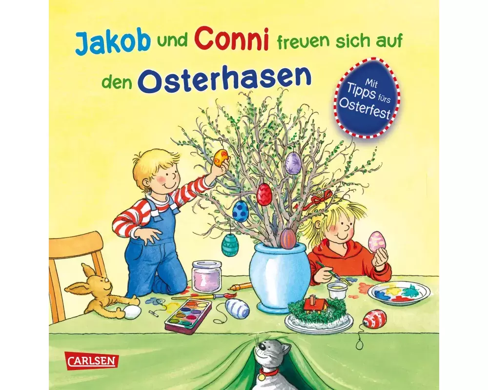 Jakob und Conni freuen sich auf den Osterhasen