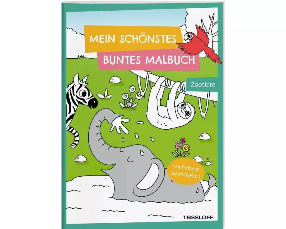 Mein schönstes buntes Malbuch. Zootiere