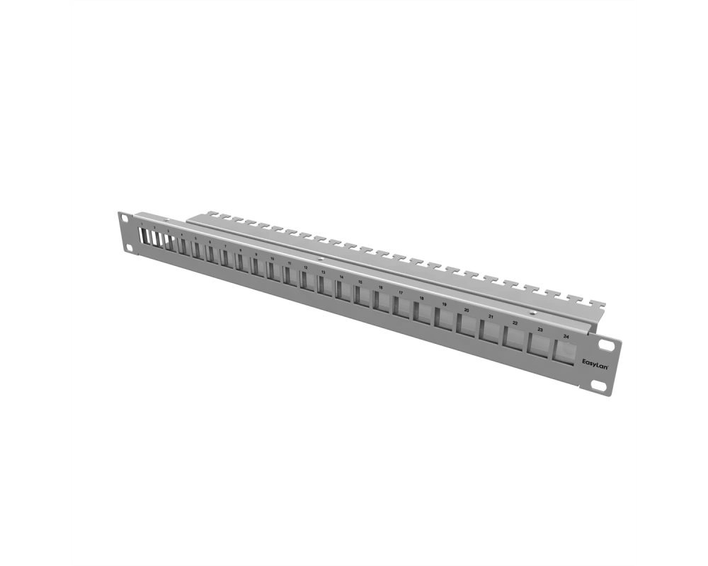 EasyLan preLink / fixLink Panel 19'' 1HE, 24x Keystone-Steckplätze