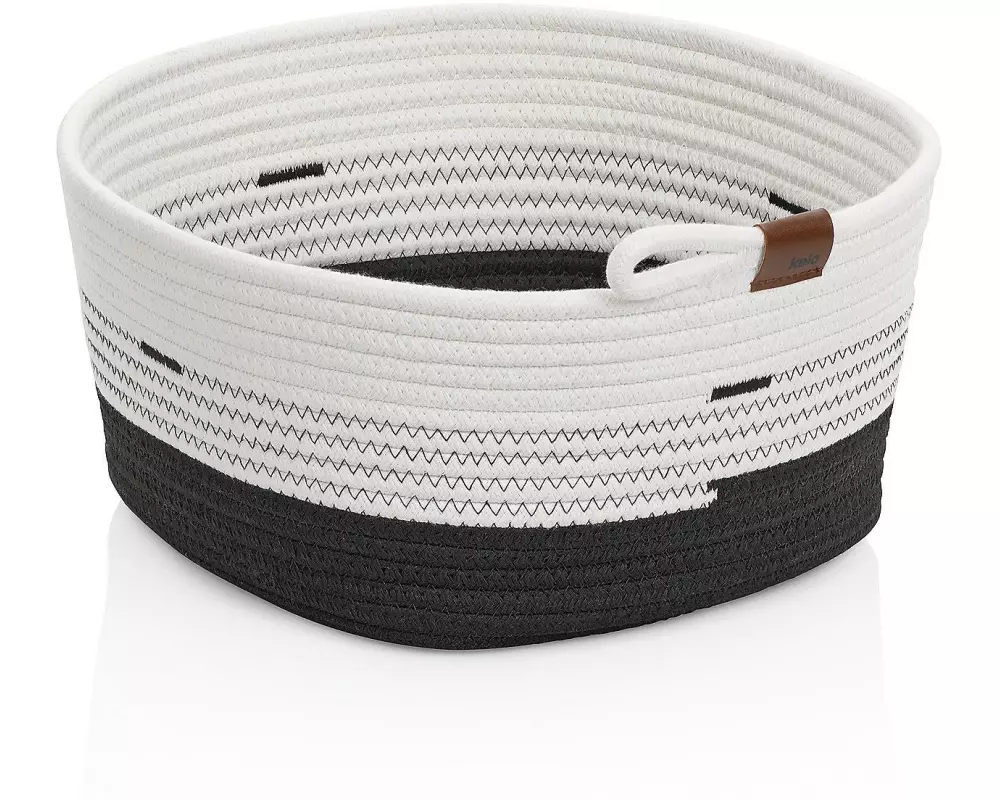 Kela Aufbewahrungskorb Hedda 32 x 17 cm, Schwarz/Weiss