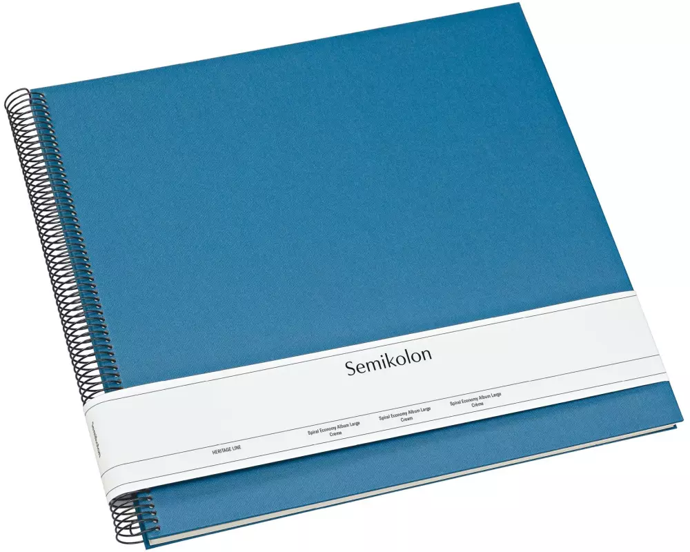 Semikolon Fotoalbum 34.5 x 33.2 cm Blau, 50 cremeweisse Seiten