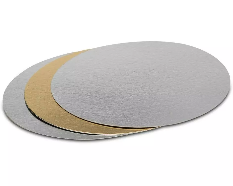 Patisse Tortenunterlage 3 Stück, Gold / Silber