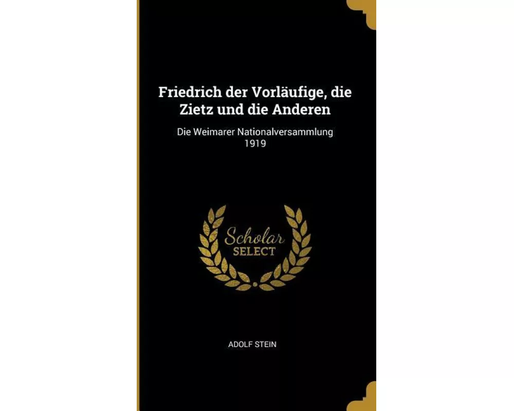 Friedrich Der Vorläufige, Die Zietz Und Die Anderen: Die Weimarer Nationalversammlung 1919
