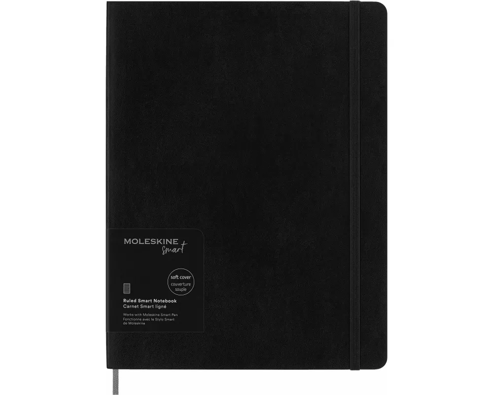 Moleskine Smart Notizbücher, XL, liniert, Weicher Einband, Schwarz