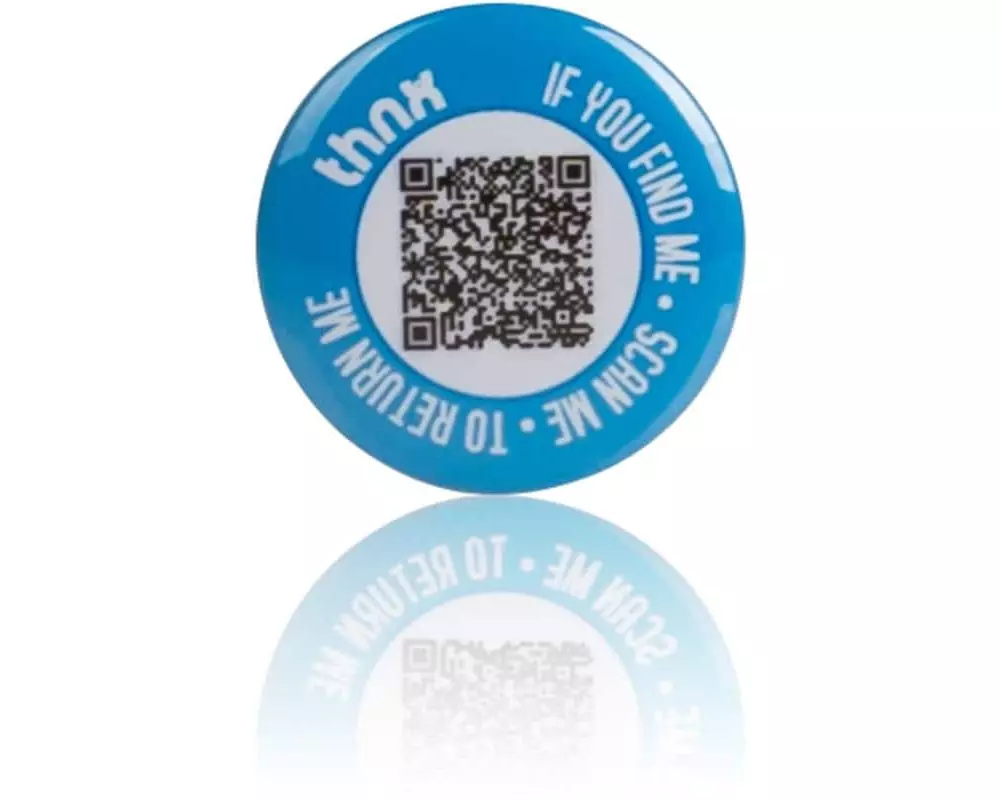 thnxtags thnx tag button Blau