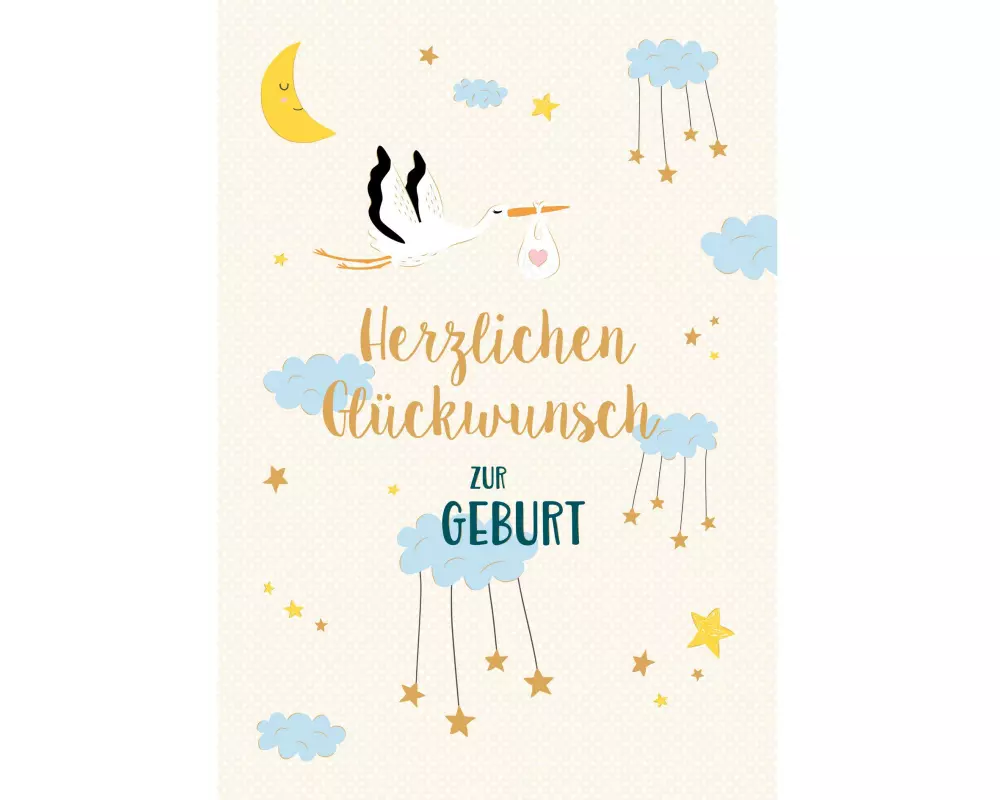 ABC Glückwunschkarte Geburt A4