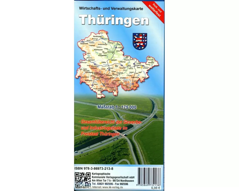 Wirtschafts- und Verwaltungskarte Thüringen