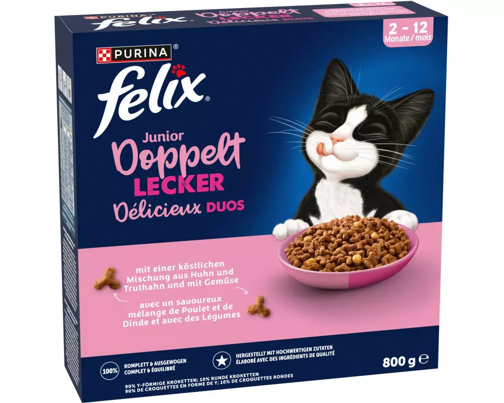 Felix Trockenfutter Doppelt Lecker Junior Geflügel 800 g