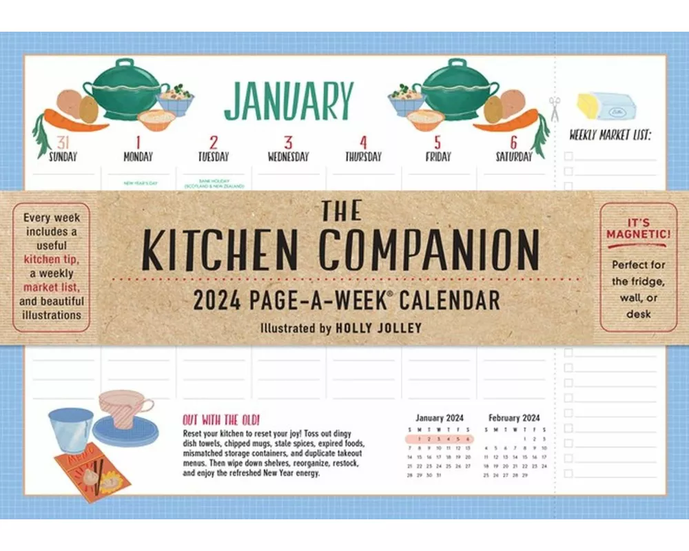 Kitchen Companion Page-A-Week Calendar 2024