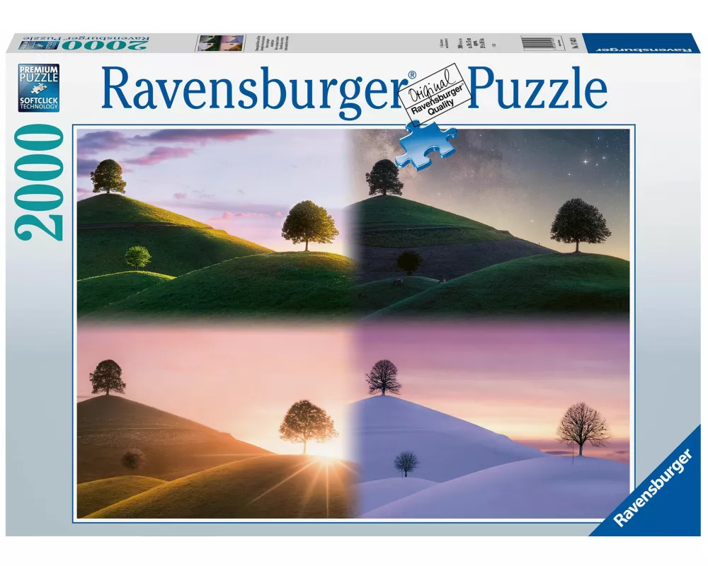 Erwachsenenpuzzle 2000 Teile - Stimmungsvolle Bäume und Berge