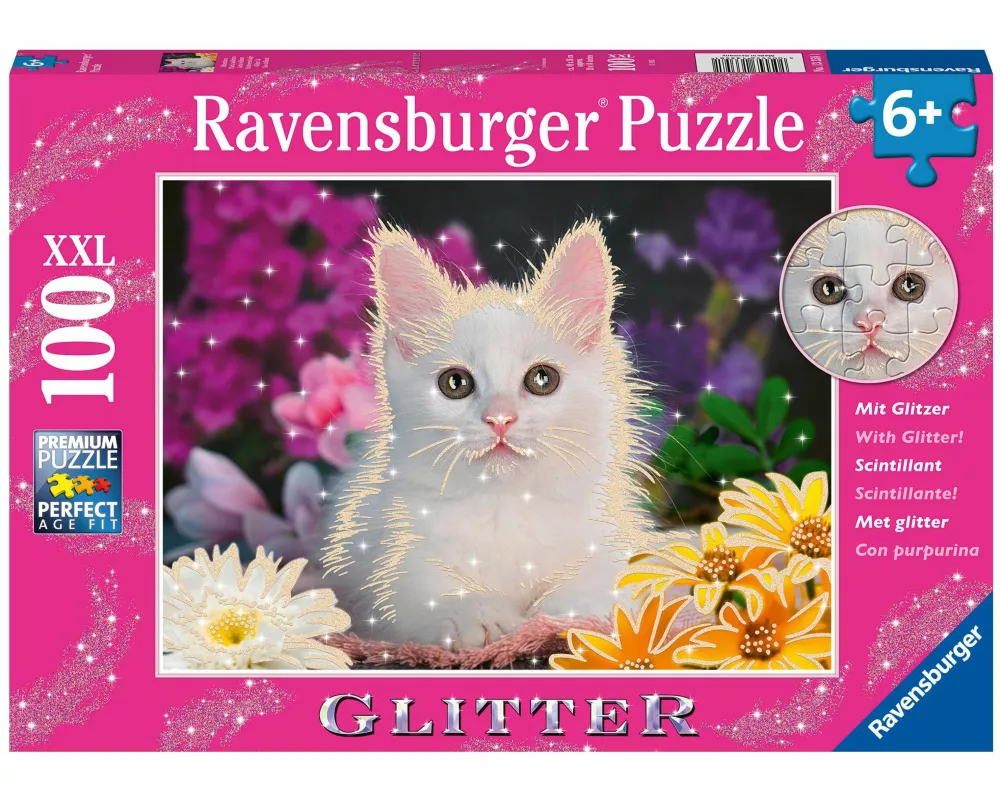 Kinderpuzzle 100 XXL Teile - Glitzerkatze