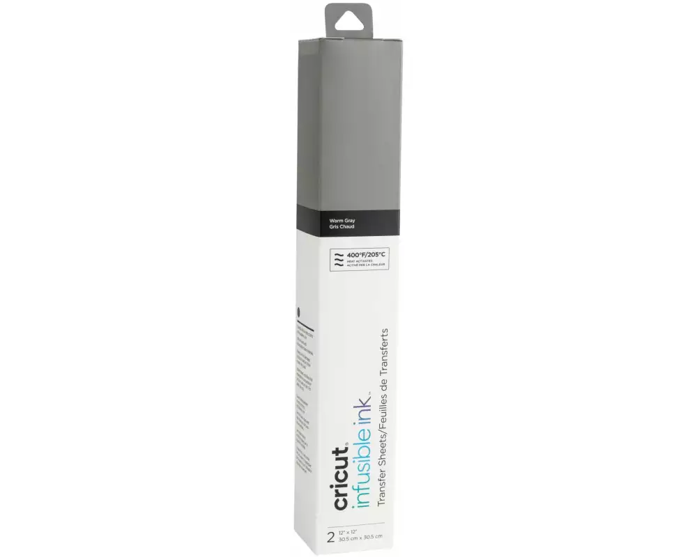 Cricut Aufbügelfolie Infusible Ink, 30.5 x 30.5 cm, 2 Stück, Grau